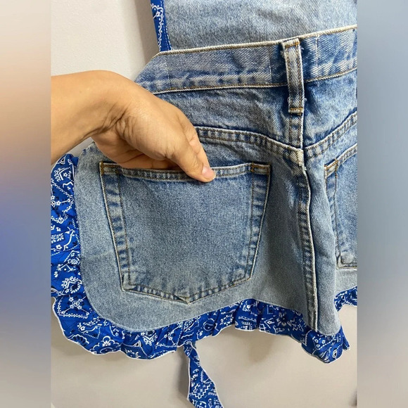 Wrangler - hand made repurposed Jean apron - farmhouse style - Picture 5 of 5